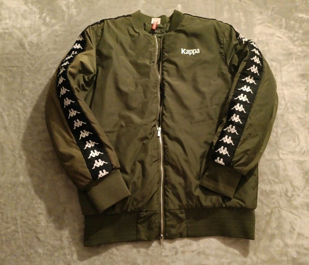Kappa Bomber Jacket Mens Medium Green